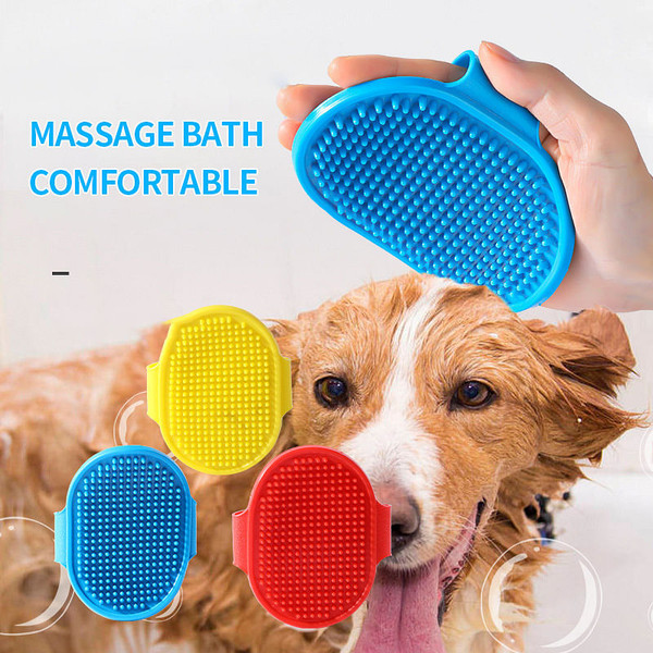 New Soft Rubber Dog Brush Comb Cat Bath Brush Rubber Glove Hair Fur Grooming Massage Brush for Dog 