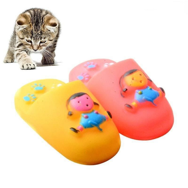 1 Pcs Squeaker for Toys Slipper Shaped Sound Chewing Resistant Bite Playing Toy Pet Cats Puppy Teet