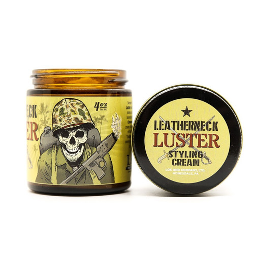 Lox Leatherneck Luster Slick Styling Cream WWII Jarhead Iowa Jima Marine Corp Devil Dog All Natural Pomade