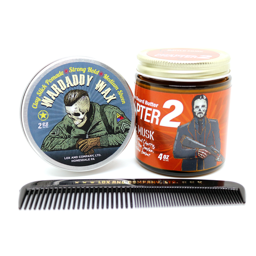 Wardaddy had a tank and John Wick had a mustang. It was just fitting to call this duo the Hell on Wheels Set. Wardaddy Wax and Bogeyman Beard Butter: Chapter 2 make a killer combination when mixed together.