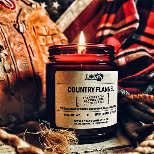 Country Flannel Candle