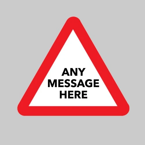 Folding Triangle Sign Custom Design Reflective Fold Up Triangle Sign - GTSE UK