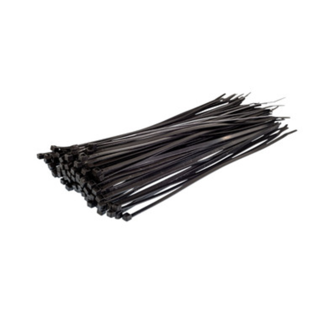 Black nylon cable ties