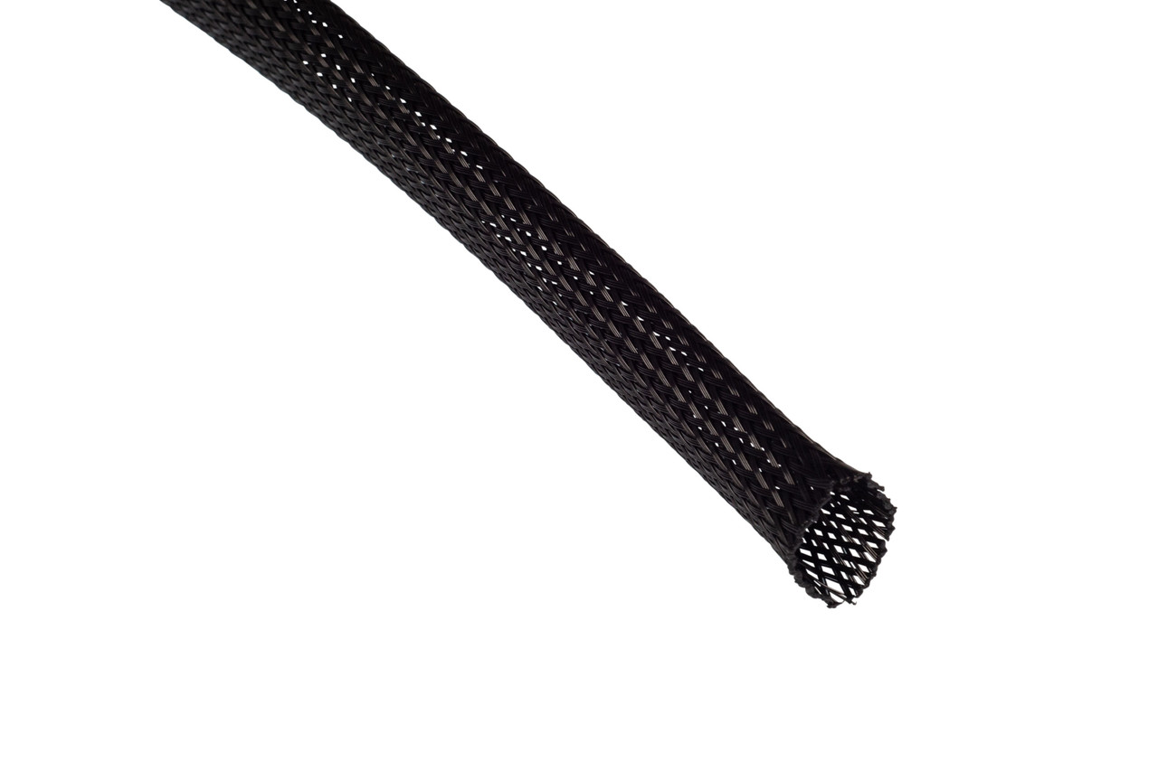 Black PET Braided Cable Sleeve