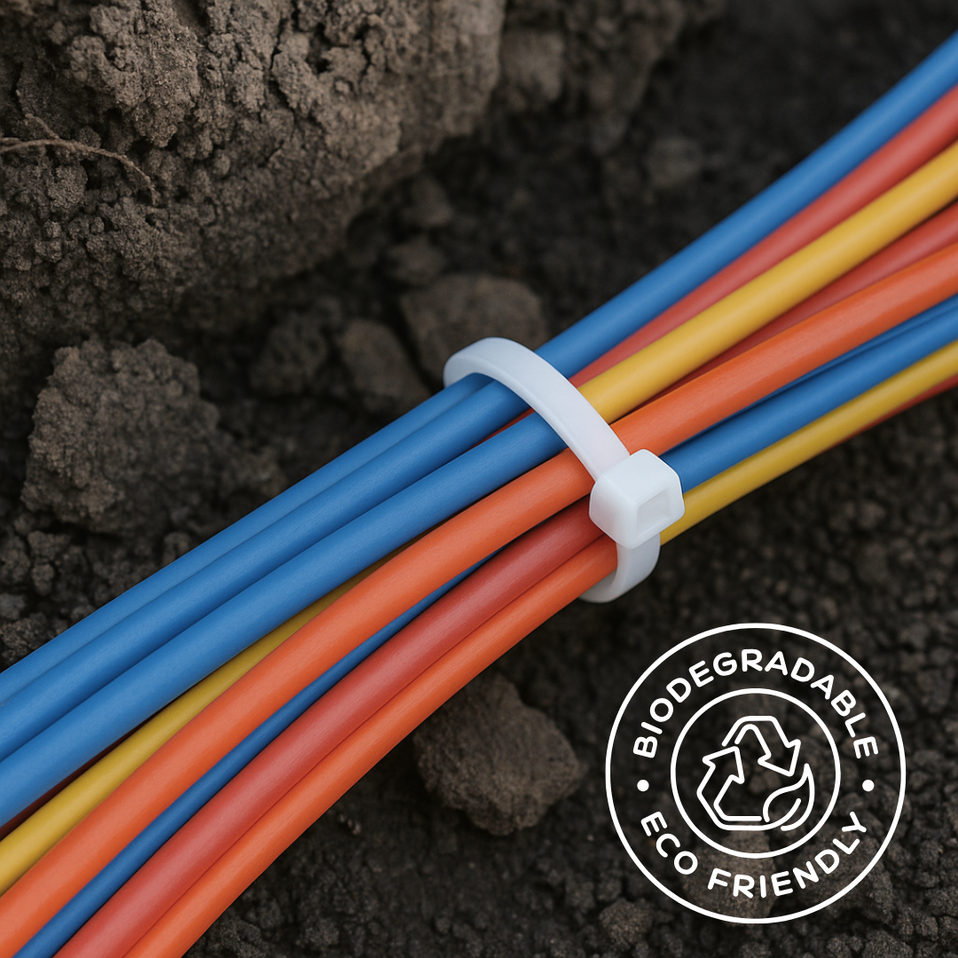 White Biodegradable Cable Ties (Pack of 100) - GTSE UK