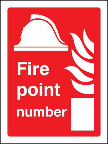 Fire Point Number - Safety Sign - GTSE UK
