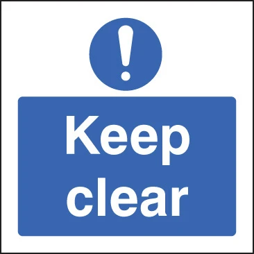 Keep Clear Icon - Safety Sign - GTSE UK