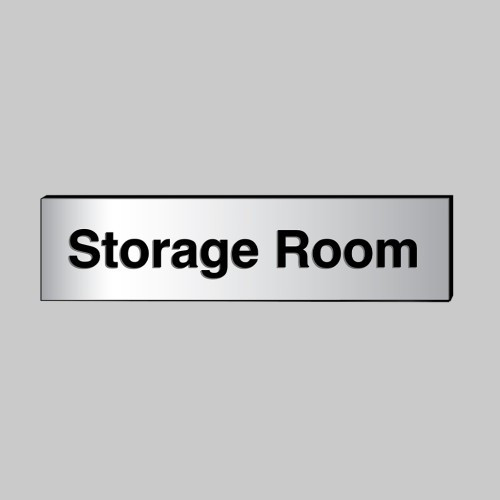 Storage Room 140 x 35mm Engraved with Self Adhesive Backing