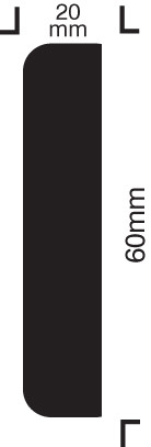 Impact Protection Rectangle 60/20 Self Adhesive