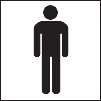 Gents Symbol - Safety Sign