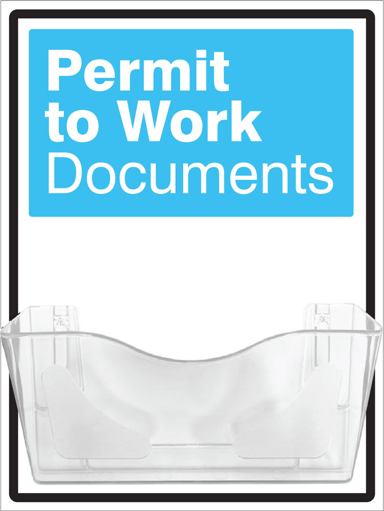Permits Document Holder On 10mm Foam PVC 440 x 600mm - Safety Sign