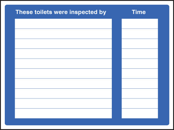 These Toilets Were Inspected - Safety Sign