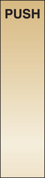 Push Engraved Brass Effect PVC Door Plate - Safety Sign