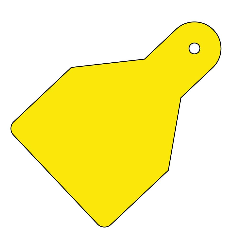 Plain Id Wide Flag Tags (Pack Of 20) Yellow 100X65