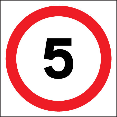 5 mph - Safety Sign