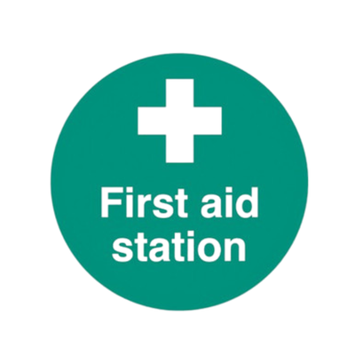 First Aid Station Floor Graphic - 400mm Diameter