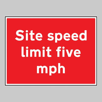 Site Speed Limit 5mph - 600 x 450mm
