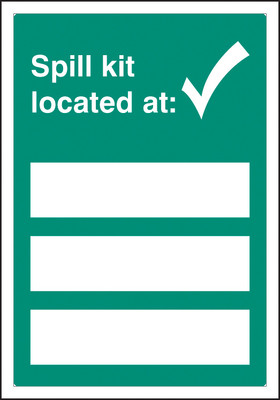 Spill Kit Located At Adapt-A-Sign 215 x 310mm - Safety Sign