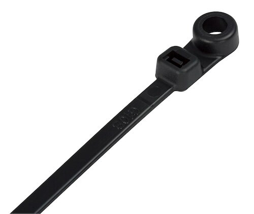 Black Screw Mount Cable Ties (Pack of 100)