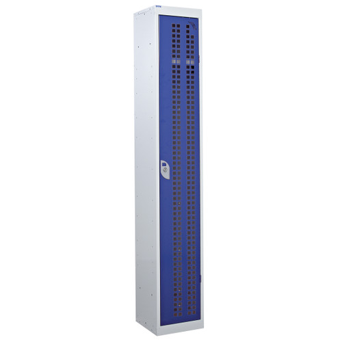 Perforated Door Locker - Dark Blue Doors