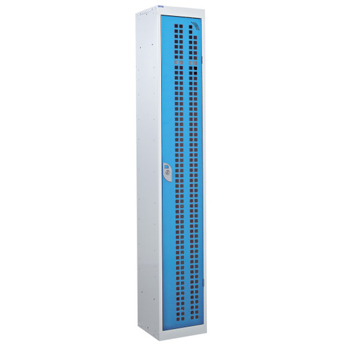 Perforated Door Locker - Light Blue Doors