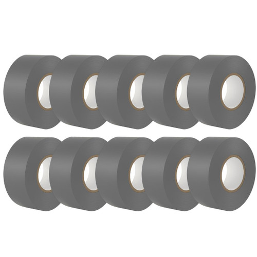 Grey PVC Electrical Insulation Tape (1") 25mm x 20m (Pack of 10)