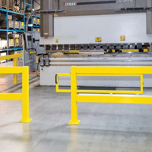 BLACK BULL Sliding Railing Gate for Railings (Height: 1000mm) - Indoor Use, Powder Coated Yellow