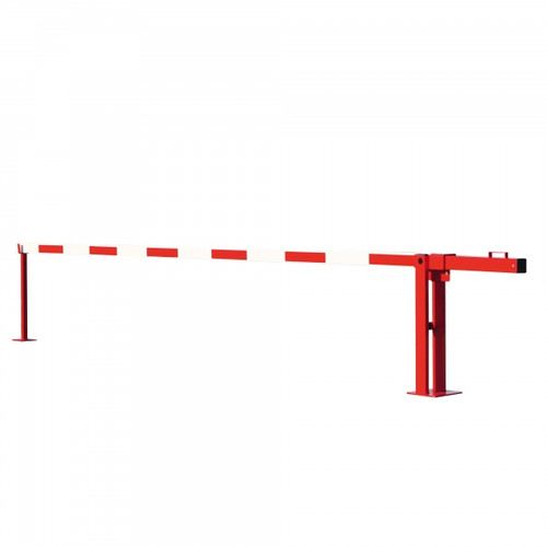 COMPACT System Boom Barrier - Fixed Support Post - Counterweight Style - Cylinder Lock