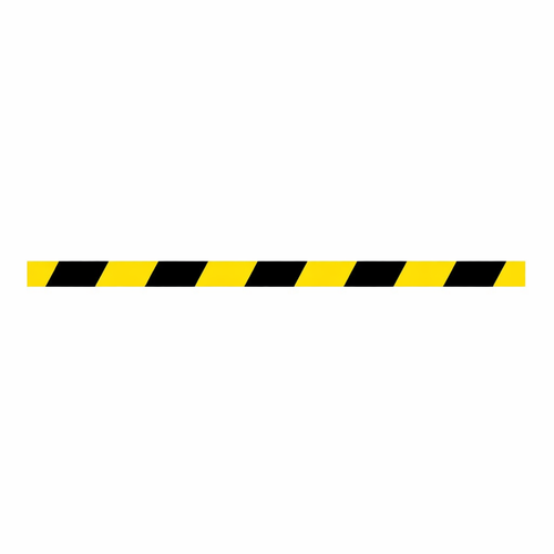 Black/Yellow Floor Graphic Strip 1000 x 50mm (External Grade)