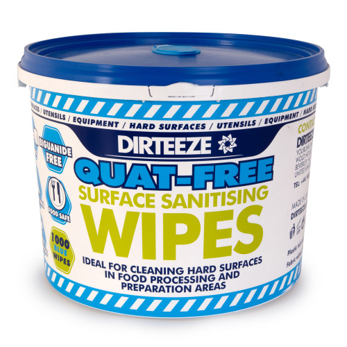 Quat-free surface sanitising wipes Bucket 1000 sheets 20 x 20cm