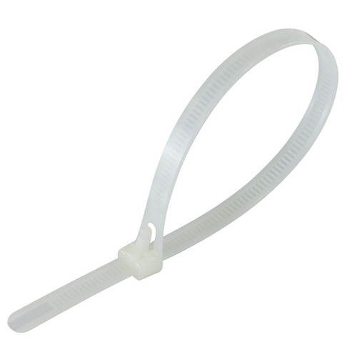 White Releasable Trigger Cable Ties (Pack of 100)