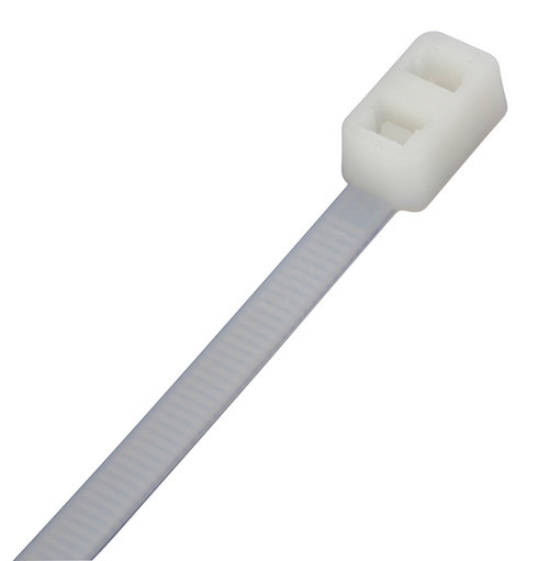 White / Natural Double Loop Cable Ties (Pack of 100)