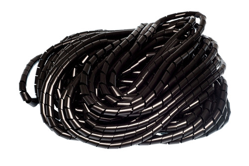 Black Cable Spiral Wrap, 25m Reel