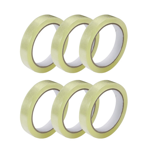 Clear Polypropylene Stationery Cellotape, 24mm x 66m, 6 Roll Pack Clear Polypropylene Stationery Cellotape, 24mm x 66m, 6 Roll Pack