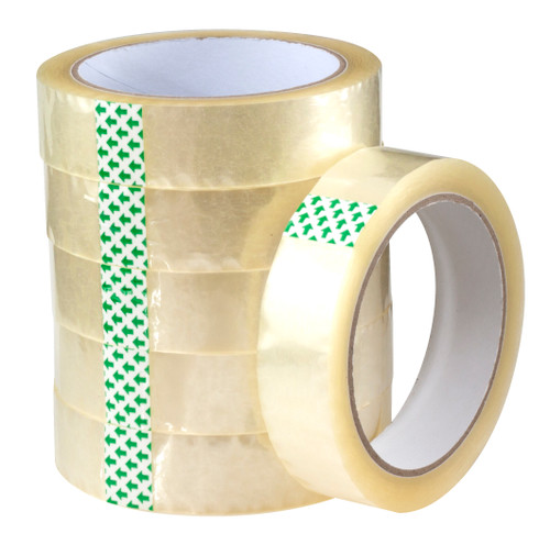 Clear Polypropylene Stationery Cellotape, 24mm x 66m, 6 Roll Pack