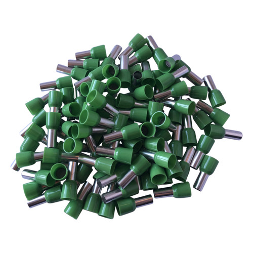 Green Cord End Single Wire Terminals (Pack of 100)