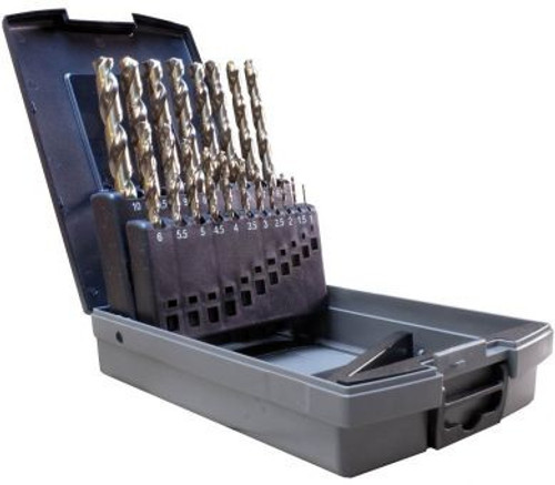 19 Piece Jobber Drill Bit Set, Cobalt (1.0mm - 10mm) 19 Piece Jobber Drill Bit Set, Cobalt (1.0mm - 10mm)