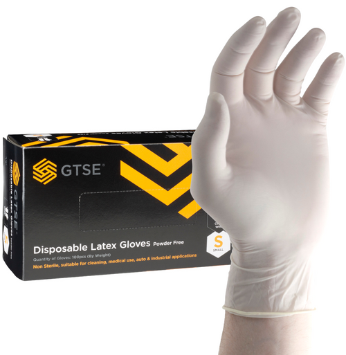 GTSE White Latex Gloves Powder Free (Box of 100) GTSE White Latex Gloves Powder Free (Box of 100)