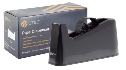 Black Cellotape Dispenser, Suitable for Tape up to 25mm Wide