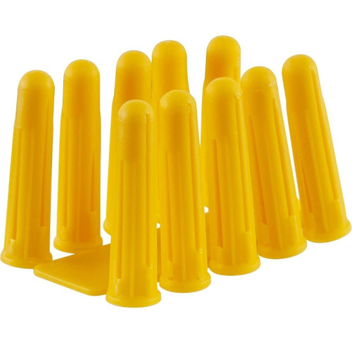 Yellow Plastic Masonry Wall Plugs (Pack of 100)