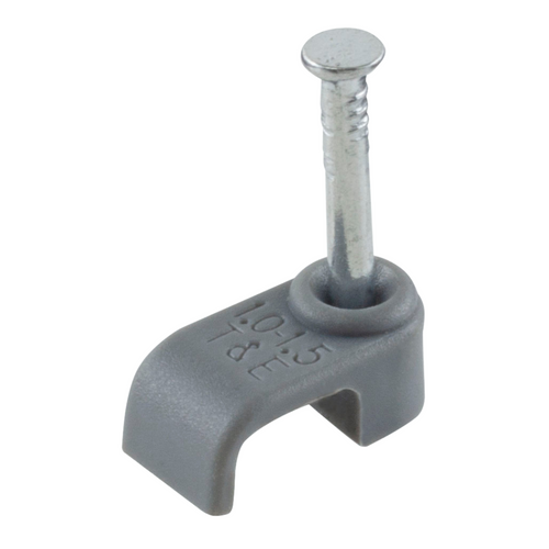 Grey Flat Single Twin & Earth Cable Clips (Pack of 100) Grey Flat Single Twin & Earth Cable Clips (Pack of 100)