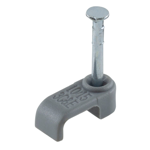 Grey Flat Three Core and Earth Cable Clips (Pack of 100) Grey Flat Three Core and Earth Cable Clips (Pack of 100)