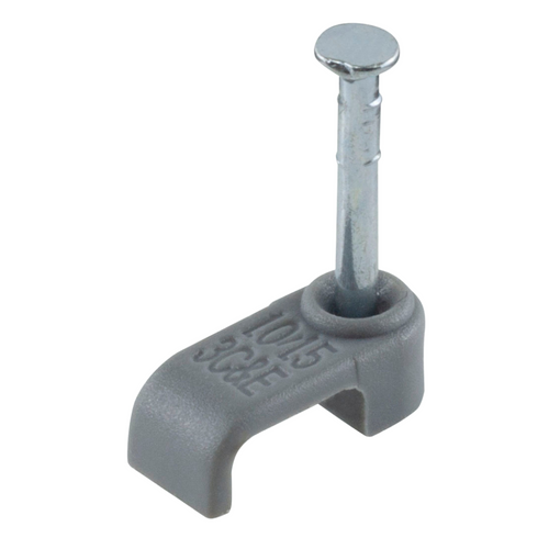 Grey Flat Three Core and Earth Cable Clips (Pack of 100)