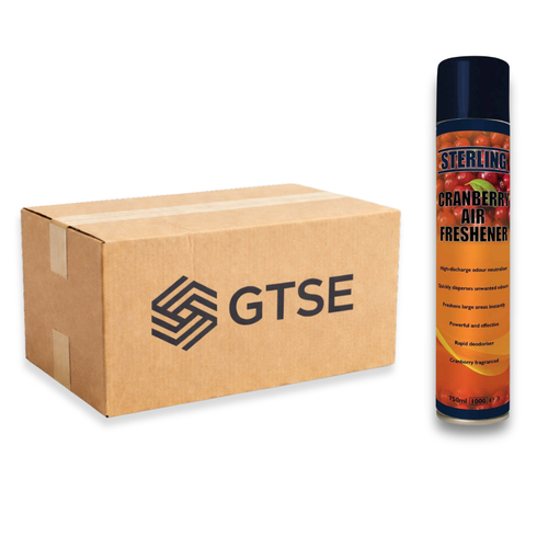 Heavy Duty Air Freshener‚ Cranberry Scented Aerosol/Spray (750ml) - Box of 12