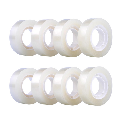 Small Clear Stationery Cellotape - 19mm x 33m - 8 Rolls