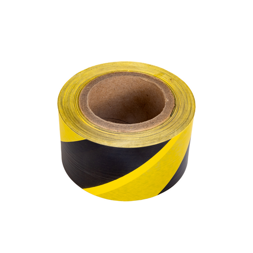 Black / Yellow Adhesive Hazard Warning Floor Tape, 75mm x 33m