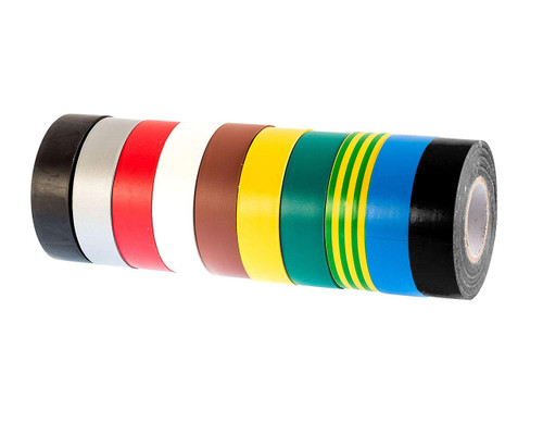 GTSE Multi Pack of PVC Electrical Insulation Tape -  19mm x 33m (Pack of 10)