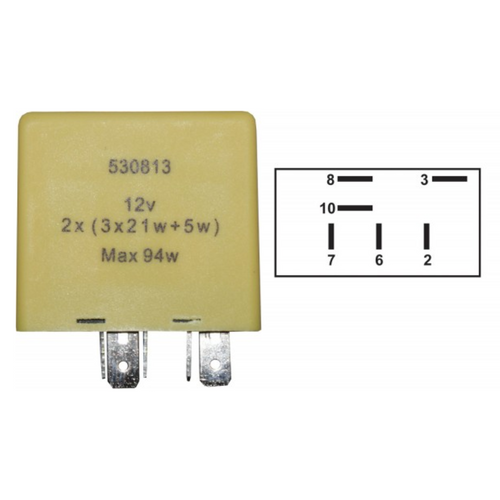 12V 6-Pin 94W Vauxhall Flasher Unit