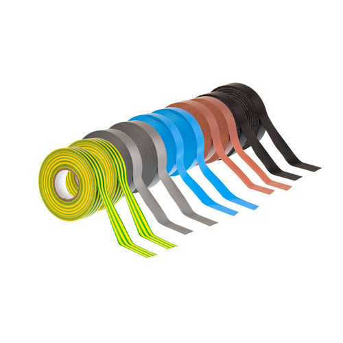 Phase Pack of PVC Electrical Insulation Tape -  19mm x 33m (Pack of 10)