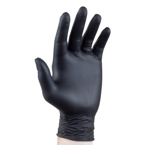 Black Powder-Free Heavy-Duty Nitrile Gloves (Box of 100) Black Powder-Free Heavy-Duty Nitrile Gloves (Box of 100)